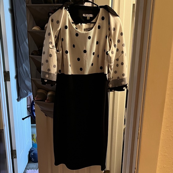 Chic Polka Dot Jacket and Dress Set - Picture 2 of 4